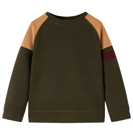 Sudadera infantil caqui oscuro y camel 116 de vidaXL, Camisetas para niños - Ref: Foro24-13391, Precio: 13,50 €, Descuento: %