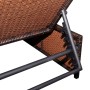 Sillas de jardín reclinables con mesa 2 uds ratán PE marrón de vidaXL, Tumbonas - Ref: Foro24-43068, Precio: 172,05 €, Descue...