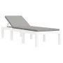 Tumbona con cojines PP blanco de vidaXL, Tumbonas - Ref: Foro24-364724, Precio: 159,73 €, Descuento: %