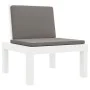 Tumbona con cojines PP blanco de vidaXL, Tumbonas - Ref: Foro24-364724, Precio: 159,73 €, Descuento: %