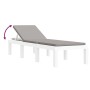 Tumbona con cojines PP blanco de vidaXL, Tumbonas - Ref: Foro24-364724, Precio: 169,04 €, Descuento: %