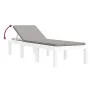 Tumbona con cojines PP blanco de vidaXL, Tumbonas - Ref: Foro24-364724, Precio: 159,73 €, Descuento: %