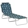 Faltbarer Liegestuhl aus Stahl und bedrucktem Blattstoff von vidaXL, Liegen - Ref: Foro24-310331, Preis: 60,91 €, Rabatt: %