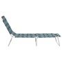 Tumbona plegable de acero y tela estampado de hojas de vidaXL, Tumbonas - Ref: Foro24-310331, Precio: 58,98 €, Descuento: %