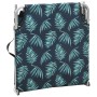Tumbona plegable de acero y tela estampado de hojas de vidaXL, Tumbonas - Ref: Foro24-310331, Precio: 58,98 €, Descuento: %