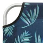 Tumbona plegable de acero y tela estampado de hojas de vidaXL, Tumbonas - Ref: Foro24-310331, Precio: 58,98 €, Descuento: %
