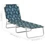 Faltbarer Liegestuhl aus Stahl und bedrucktem Blattstoff von vidaXL, Liegen - Ref: Foro24-310331, Preis: 60,91 €, Rabatt: %