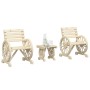 Juego de muebles de jardín 3 piezas madera maciza de abeto en Conjuntos de jardín | Comprar online en Foru.es