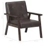 Echter grauer Ledersessel von vidaXL, Sessel - Ref: Foro24-247643, Preis: 211,68 €, Rabatt: %