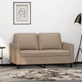 Sofá de 2 plazas de cuero sintético color capuchino 120 cm de vidaXL, Sofás - Ref: Foro24-359332, Precio: 198,57 €, Descuento: %