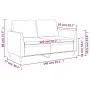 Sofá de 2 plazas de cuero sintético color capuchino 120 cm de vidaXL, Sofás - Ref: Foro24-359332, Precio: 198,57 €, Descuento: %
