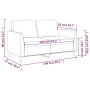 Sofá de 2 plazas de cuero sintético color capuchino 120 cm de vidaXL, Sofás - Ref: Foro24-359332, Precio: 201,19 €, Descuento: %