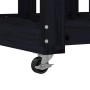 Leñero con ruedas madera maciza de pino negro 40x49x110 cm de vidaXL, Bolsas y soportes de leña - Ref: Foro24-833335, Precio:...