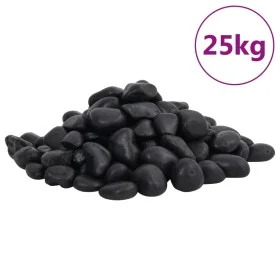 Guijarros pulidos negros 25 kg 2-5 cm de vidaXL, Decoración de acuarios - Ref: Foro24-155328, Precio: 55,85 €, Descuento: %