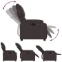 Sillón reclinable de tela marrón oscuro de vidaXL, Sillones - Ref: Foro24-373415, Precio: 193,16 €, Descuento: %