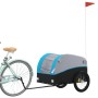 Remolque para bicicleta hierro negro y azul 45 kg de vidaXL, Remolques para bicicletas - Ref: Foro24-94135, Precio: 86,37 €, ...