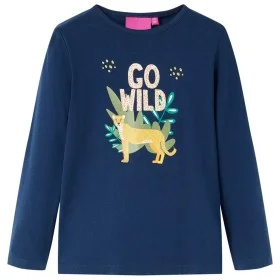 Camiseta infantil de manga larga azul marino 140 de vidaXL, Camisetas para niños - Ref: Foro24-13563, Precio: 8,30 €, Descuen...