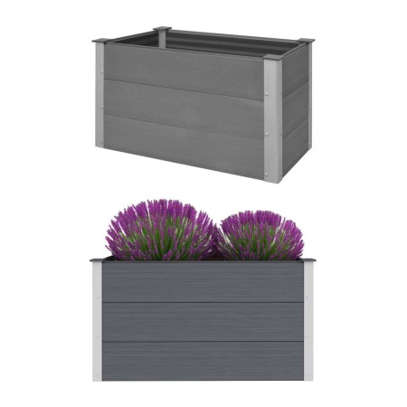 Arriate de WPC gris 100x50x54 cm de vidaXL, Maceteros y jardineras - Ref: Foro24-43603, Precio: 198,27 €, Descuento: %