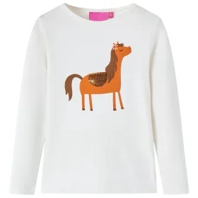 Camiseta infantil de manga larga color crudo 128 de vidaXL, Camisetas para niños - Ref: Foro24-13627, Precio: 8,85 €, Descuen...