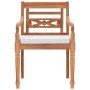 Sillas Batavia con cojines 2 unidades madera de teca maciza de vidaXL, Sillas de jardín - Ref: Foro24-43056, Precio: 277,21 €...