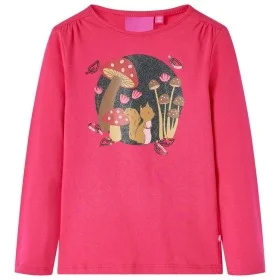 Camiseta infantil de manga larga rosa brillante 128 de vidaXL, Camisetas para niños - Ref: Foro24-14152, Precio: 8,72 €, Desc...
