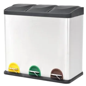 Recycling- und Mülleimer mit Pedal aus Edelstahl, 54 l von vidaXL, Mülltonnen und Mülltonnen - Ref: Foro24-50602, Preis: 192,...