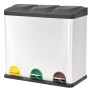 Cubo de reciclaje y basura con pedal acero inoxidable 54 L de vidaXL, Cubos de la basura y papeleras - Ref: Foro24-50602, Pre...