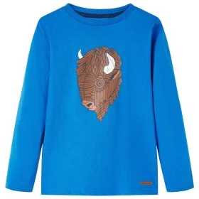 Camiseta infantil de manga larga azul cobalto 128 de vidaXL, Camisetas para niños - Ref: Foro24-13007, Precio: 8,30 €, Descue...