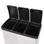 Recycling- und Mülleimer mit Pedal aus Edelstahl, 54 l von vidaXL, Mülltonnen und Mülltonnen - Ref: Foro24-50602, Preis: 192,...