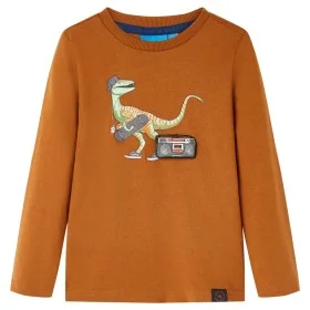 Camiseta infantil de manga larga color coñac 116 de vidaXL, Camisetas para niños - Ref: Foro24-12836, Precio: 8,45 €, Descuen...