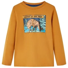 Camiseta infantil con manga larga ocre oscuro 116 de vidaXL, Camisetas para niños - Ref: Foro24-12946, Precio: 8,30 €, Descue...