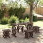Juego de comedor de jardín 5 piezas madera maciza de abeto en Conjuntos de jardín | Comprar online en Foru.es