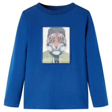 Camiseta infantil de manga larga azul oscuro 104 de vidaXL, Camisetas para niños - Ref: Foro24-13290, Precio: 8,59 €, Descuen...