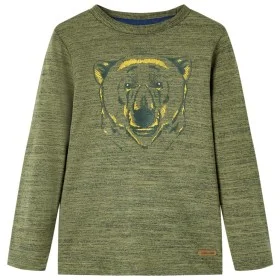Camiseta infantil de manga larga caqui melange 140 de vidaXL, Camisetas para niños - Ref: Foro24-13163, Precio: 9,39 €, Descu...