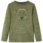 Camiseta infantil de manga larga caqui melange 116 de vidaXL, Camisetas para niños - Ref: Foro24-13161, Precio: 8,45 €, Descu...