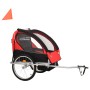 Remolque para bicicletas y cochecito 2 en 1 negro y rojo de vidaXL, Remolques para bicicletas - Ref: Foro24-91375, Precio: 21...