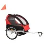 Remolque para bicicletas y cochecito 2 en 1 negro y rojo de vidaXL, Remolques para bicicletas - Ref: Foro24-91375, Precio: 20...
