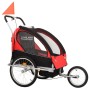 Remolque para bicicletas y cochecito 2 en 1 negro y rojo de vidaXL, Remolques para bicicletas - Ref: Foro24-91375, Precio: 21...