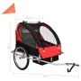 Remolque para bicicletas y cochecito 2 en 1 negro y rojo de vidaXL, Remolques para bicicletas - Ref: Foro24-91375, Precio: 20...