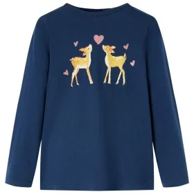 Camiseta infantil de manga larga azul marino 128 de vidaXL, Camisetas para niños - Ref: Foro24-13652, Precio: 8,59 €, Descuen...