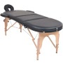 Camilla de masaje plegable 4 cm de grosor 2 cojines negro de vidaXL, Mesas de masaje - Ref: Foro24-110159, Precio: 209,06 €, ...