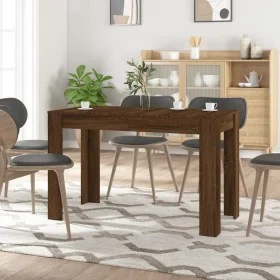 Mesa de comedor madera de ingeniería marrón roble 120x60x76 cm by vidaXL, Kitchen and dining tables - Ref: Foro24-838191, Pri...