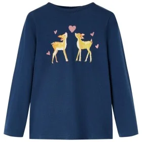 Camiseta infantil de manga larga azul marino 104 de vidaXL, Camisetas para niños - Ref: Foro24-13650, Precio: 8,59 €, Descuen...