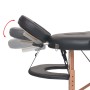 Camilla de masaje plegable 4 cm de grosor 2 cojines negro de vidaXL, Mesas de masaje - Ref: Foro24-110159, Precio: 209,06 €, ...