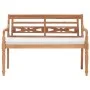 Banco Batavia con cojines 120 cm teca de vidaXL, Bancos de jardín - Ref: Foro24-43057, Precio: 203,23 €, Descuento: %