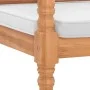 Banco Batavia con cojines 120 cm teca de vidaXL, Bancos de jardín - Ref: Foro24-43057, Precio: 203,23 €, Descuento: %