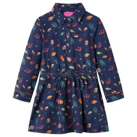 Vestido infantil de manga larga azul marino 92 de vidaXL, Vestidos de niños - Ref: Foro24-14912, Precio: 17,13 €, Descuento: %