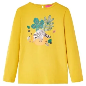 Camiseta infantil de manga larga color ocre 128 de vidaXL, Camisetas para niños - Ref: Foro24-14167, Precio: 8,72 €, Descuent...