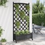 Jardinera con enrejado y ruedas madera maciza de abeto negro en Macetas y jardineras | Comprar online en Foru.es