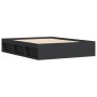 Estructura de cama negra 150x200 cm de vidaXL, Camas y somieres - Ref: Foro24-3203867, Precio: 145,68 €, Descuento: %